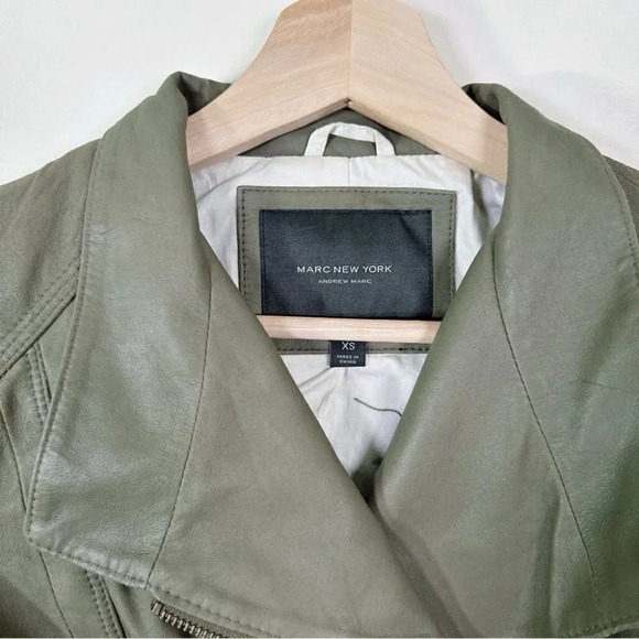 Andrew Marc New York Xsmall  Women's Lightweight Asymmetrical Leather Jacket - Picture 12 of 16